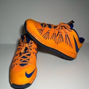 Nike Air Max Lebron X Low Orange Basketball Shoes 579765-800 Sz 9.5